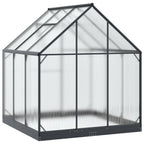 vidaXL Garten Gewächshaus mit Tür Anthrazit 183,5 x 183,5 x 207 cm