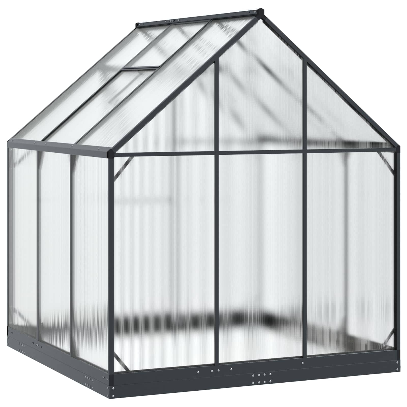 vidaXL Garten Gewächshaus mit Tür Anthrazit 183,5 x 183,5 x 207 cm
