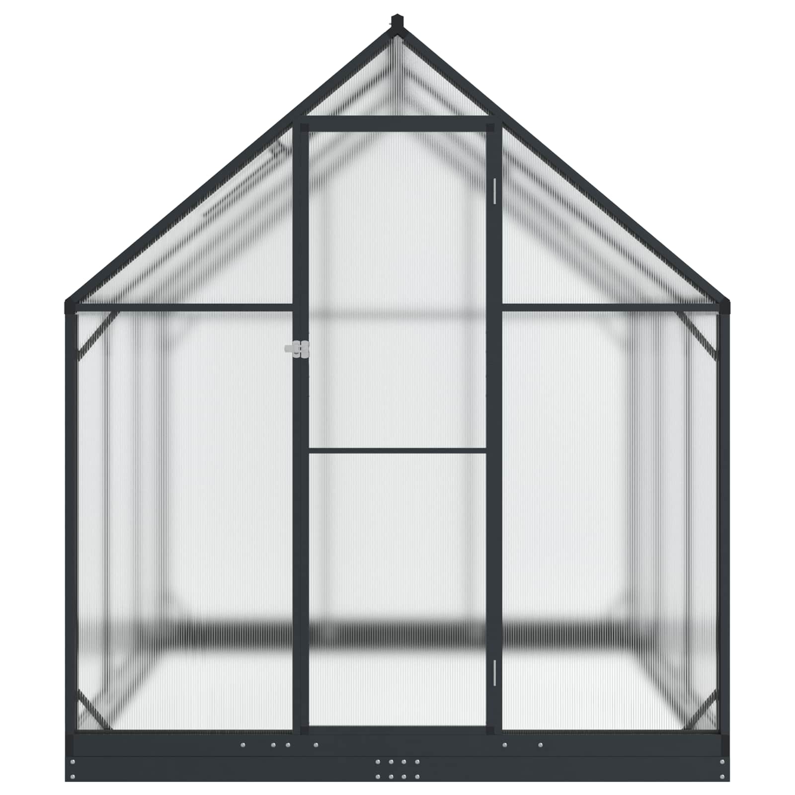 vidaXL Garten Gewächshaus mit Tür Anthrazit 183,5 x 183,5 x 207 cm