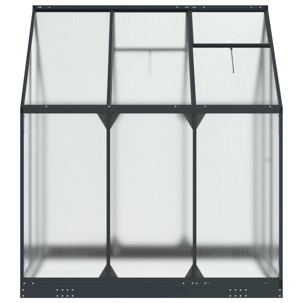 vidaXL Garten Gewächshaus mit Tür Anthrazit 183,5 x 183,5 x 207 cm