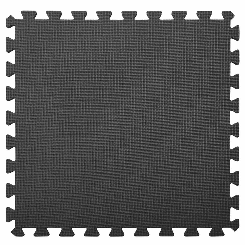 vidaXL Pool Bodenteppich 6 pcs Schwarz 2,16 ㎡ EVA-Schaum