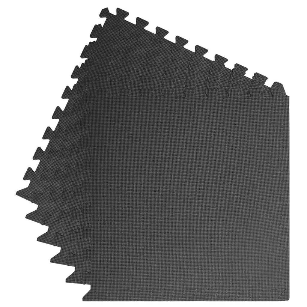 vidaXL Pool Bodenteppich 6 pcs Schwarz 2,16 ㎡ EVA-Schaum