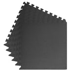 vidaXL Pool Bodenteppich 6 pcs Schwarz 2,16 ㎡ EVA-Schaum