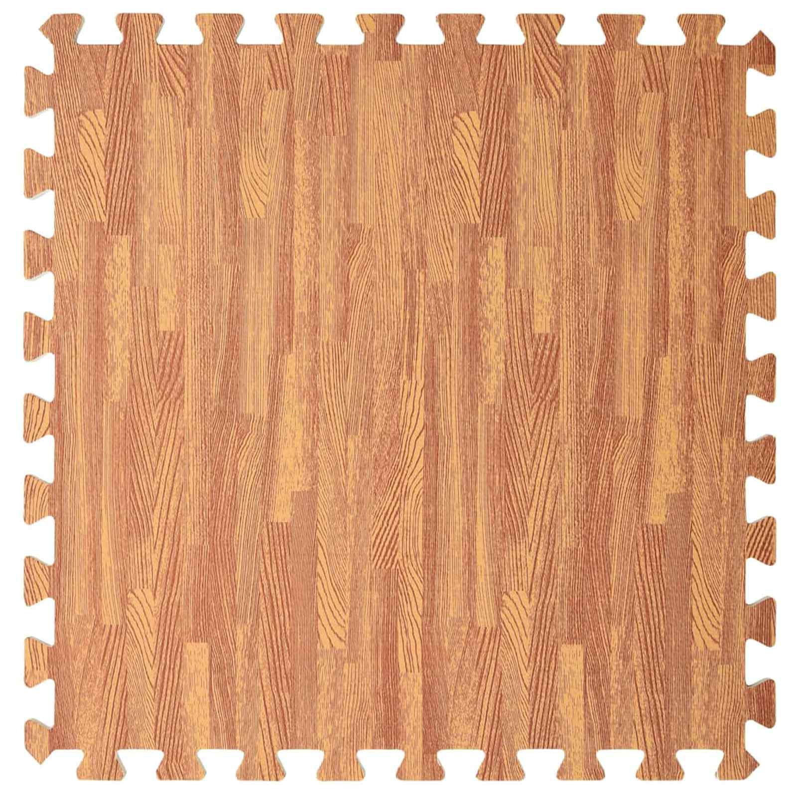 vidaXL Pool Bodenteppich 6 pcs Holz 4,32 ㎡ EVA-Schaum