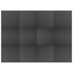 vidaXL Pool Bodenteppich 12 pcs Schwarz 4,32 ㎡ EVA-Schaum