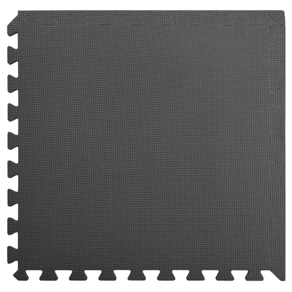 vidaXL Pool Bodenteppich 12 pcs Schwarz 4,32 ㎡ EVA-Schaum