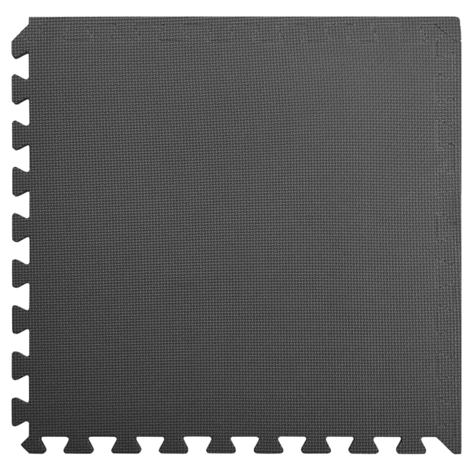 vidaXL Pool Bodenteppich 12 pcs Schwarz 4,32 ㎡ EVA-Schaum