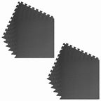 vidaXL Pool Bodenteppich 12 pcs Schwarz 4,32 ㎡ EVA-Schaum