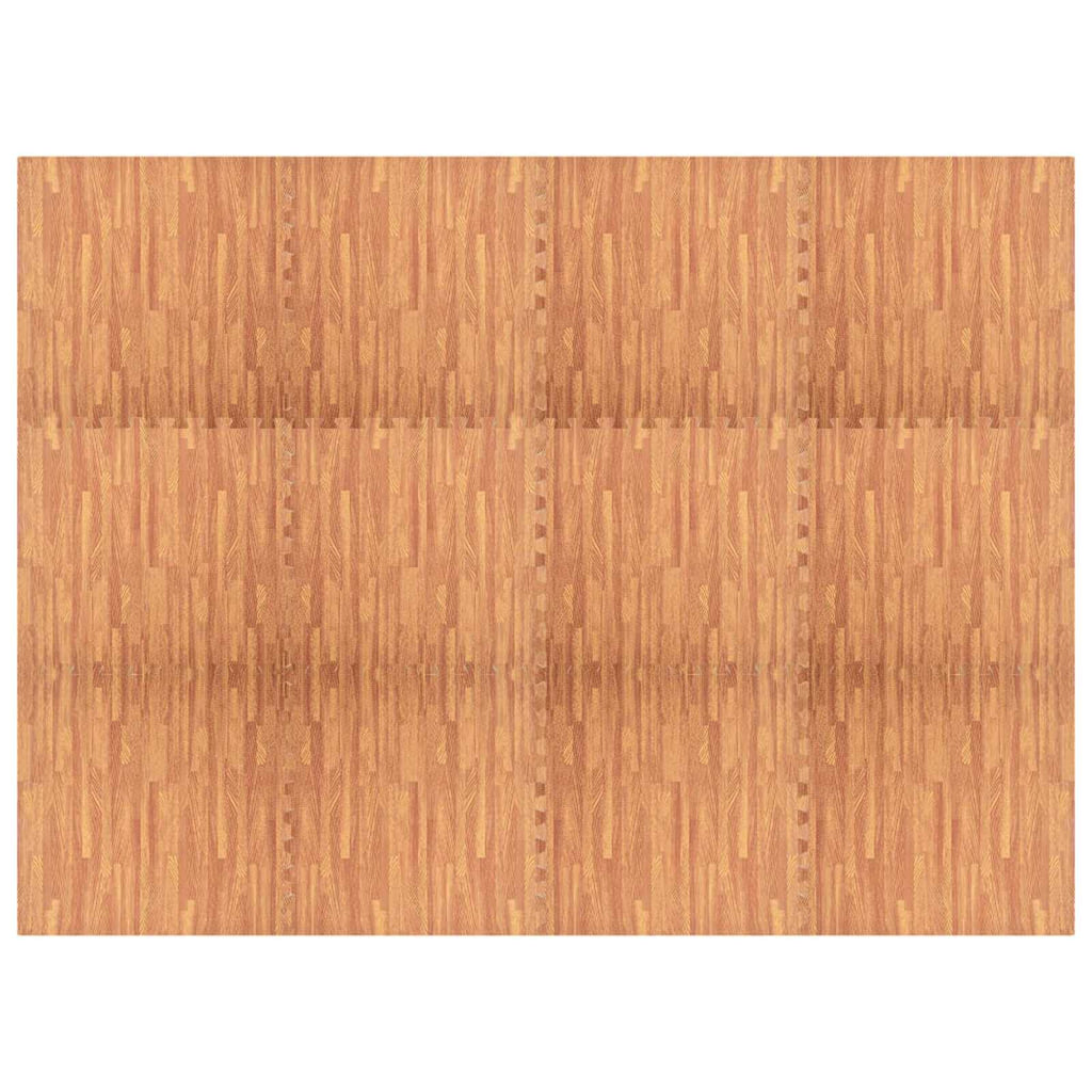 vidaXL Pool Bodenteppich 12 pcs Holz 4,32 ㎡ EVA-Schaum
