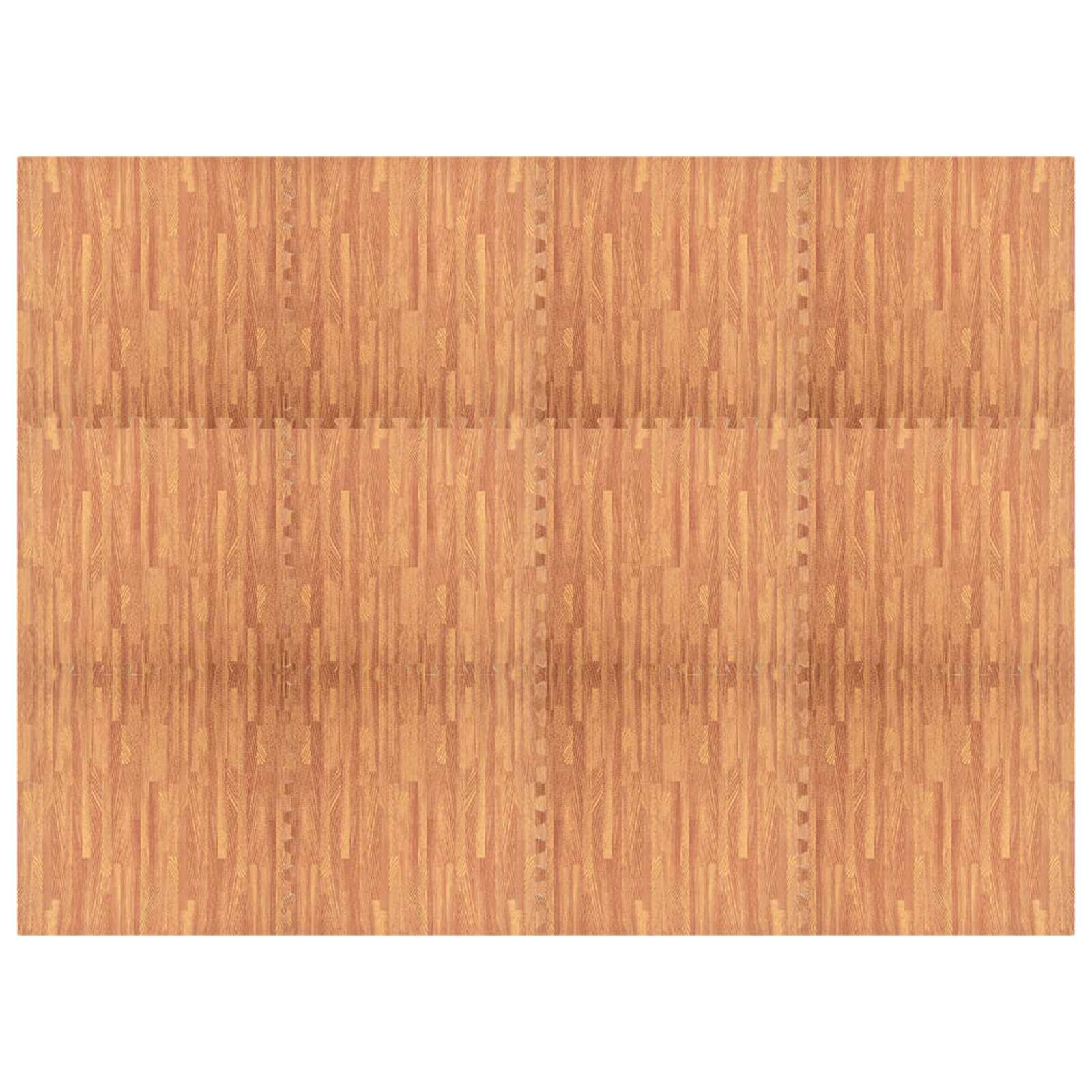 vidaXL Pool Bodenteppich 12 pcs Holz 4,32 ㎡ EVA-Schaum