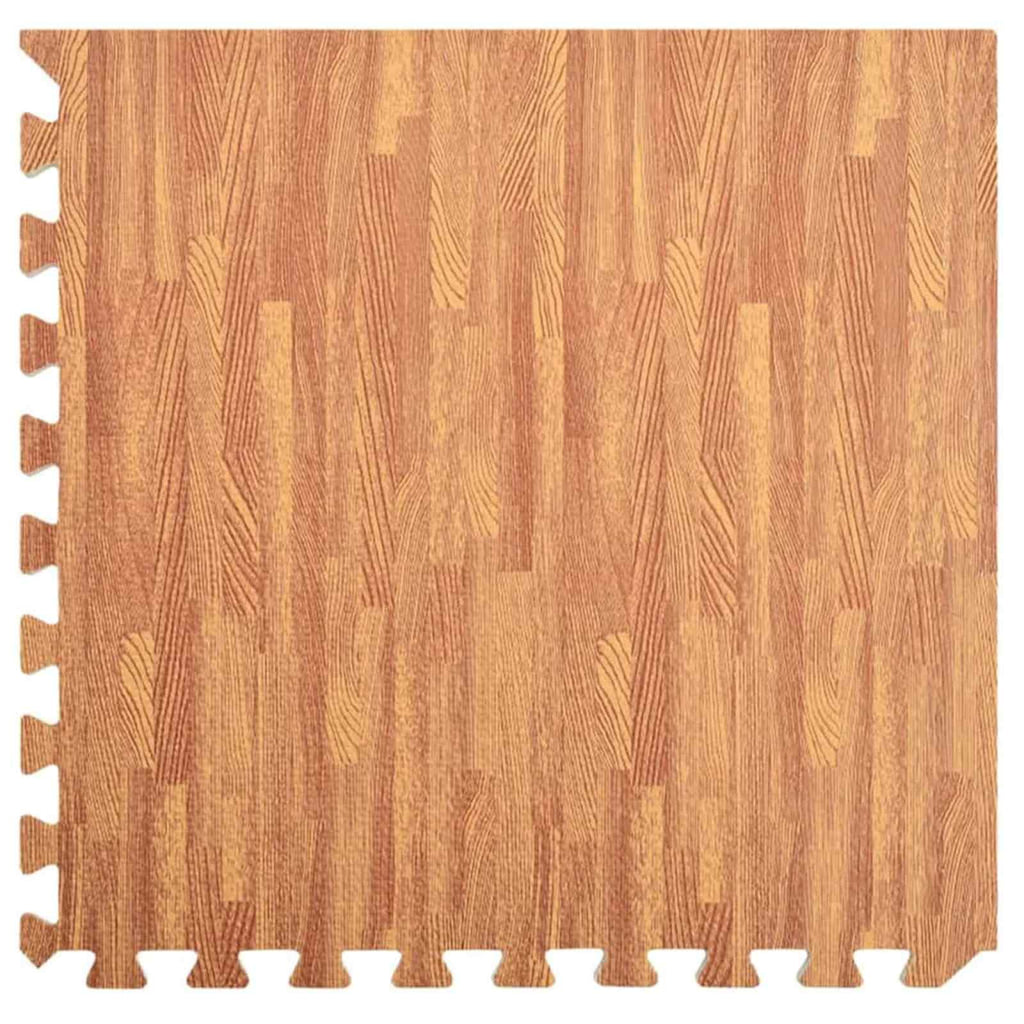 vidaXL Pool Bodenteppich 12 pcs Holz 4,32 ㎡ EVA-Schaum