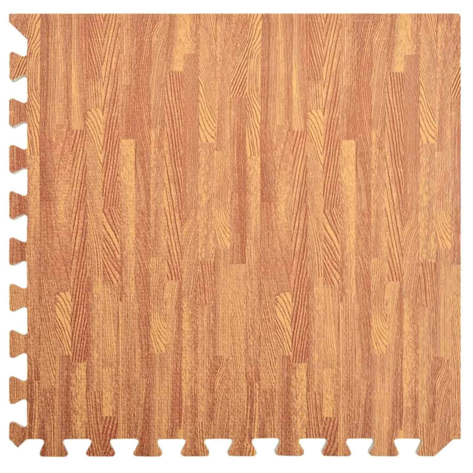 vidaXL Pool Bodenteppich 12 pcs Holz 4,32 ㎡ EVA-Schaum