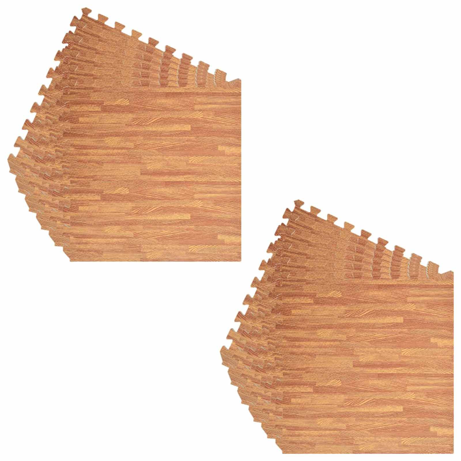vidaXL Pool Bodenteppich 12 pcs Holz 4,32 ㎡ EVA-Schaum
