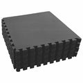 vidaXL Pool Bodenteppich 24 pcs Schwarz 8,64 ㎡ EVA-Schaum