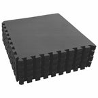 vidaXL Pool Bodenteppich 24 pcs Schwarz 8,64 ㎡ EVA-Schaum