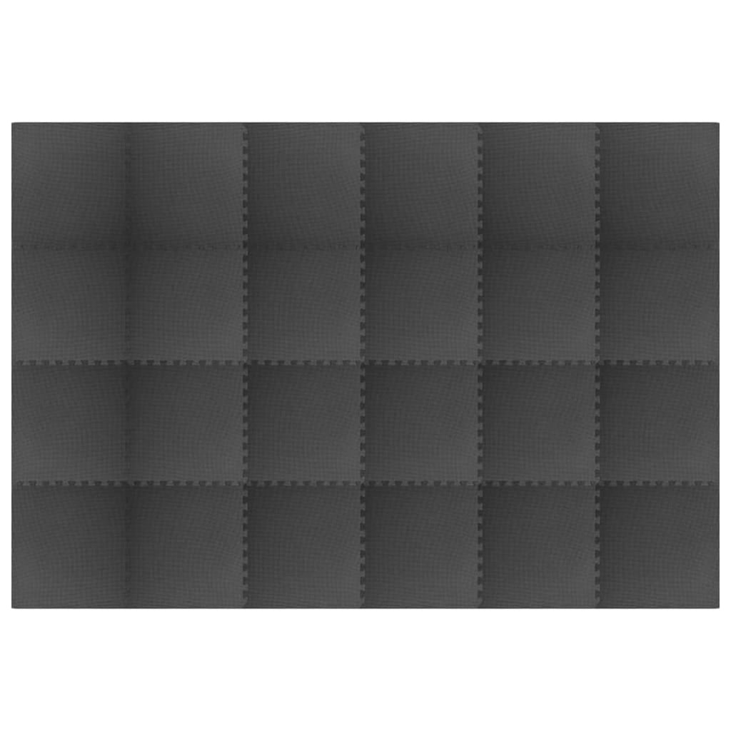 vidaXL Pool Bodenteppich 24 pcs Schwarz 8,64 ㎡ EVA-Schaum