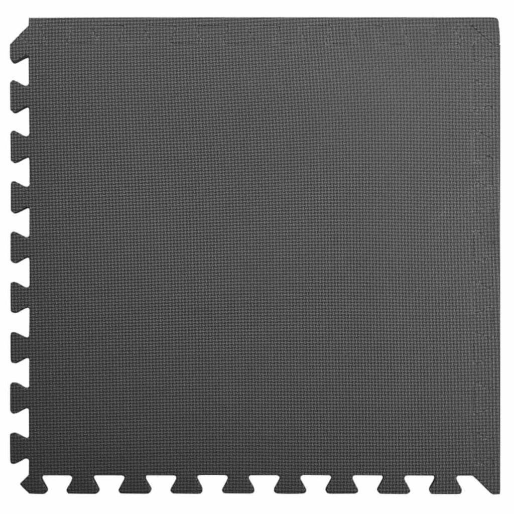 vidaXL Pool Bodenteppich 24 pcs Schwarz 8,64 ㎡ EVA-Schaum