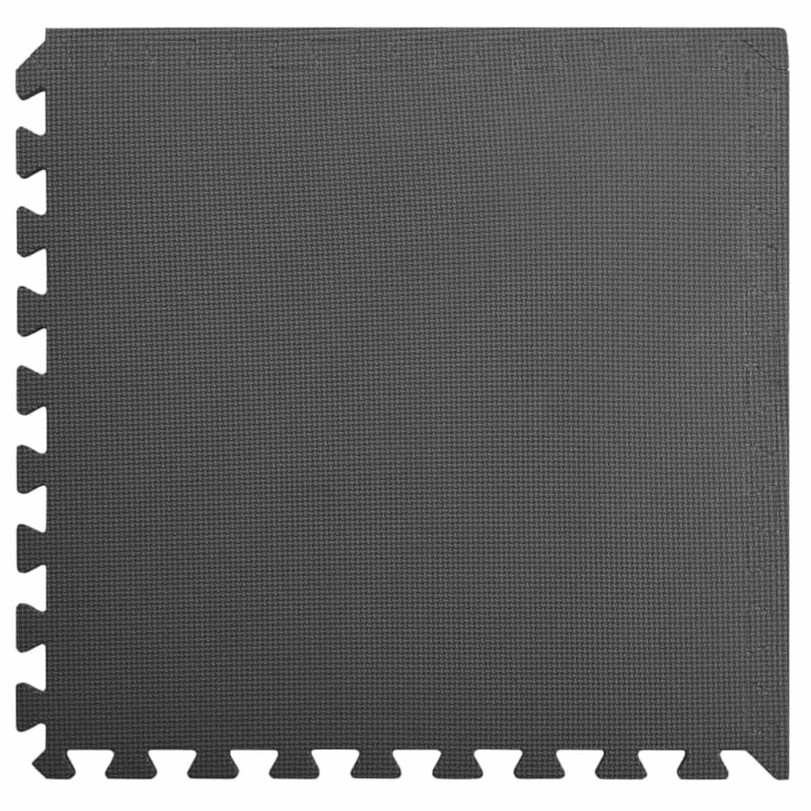 vidaXL Pool Bodenteppich 24 pcs Schwarz 8,64 ㎡ EVA-Schaum
