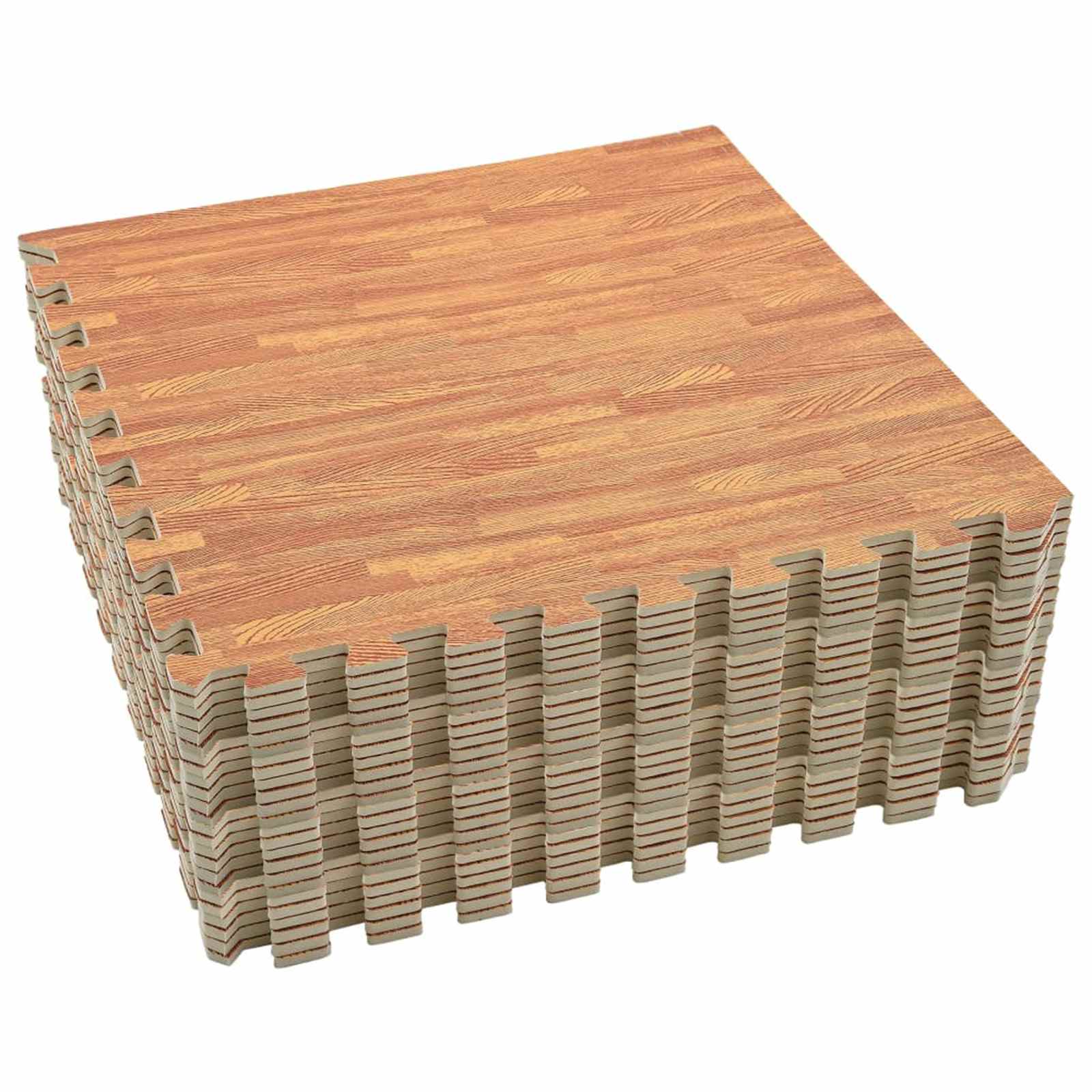 vidaXL Pool Bodenteppich 24 pcs Holz 8,64 ㎡ EVA-Schaum