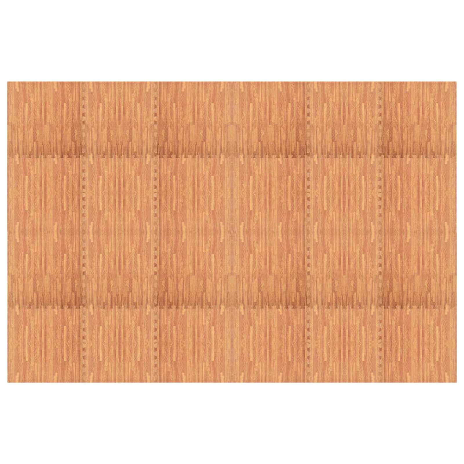 vidaXL Pool Bodenteppich 24 pcs Holz 8,64 ㎡ EVA-Schaum