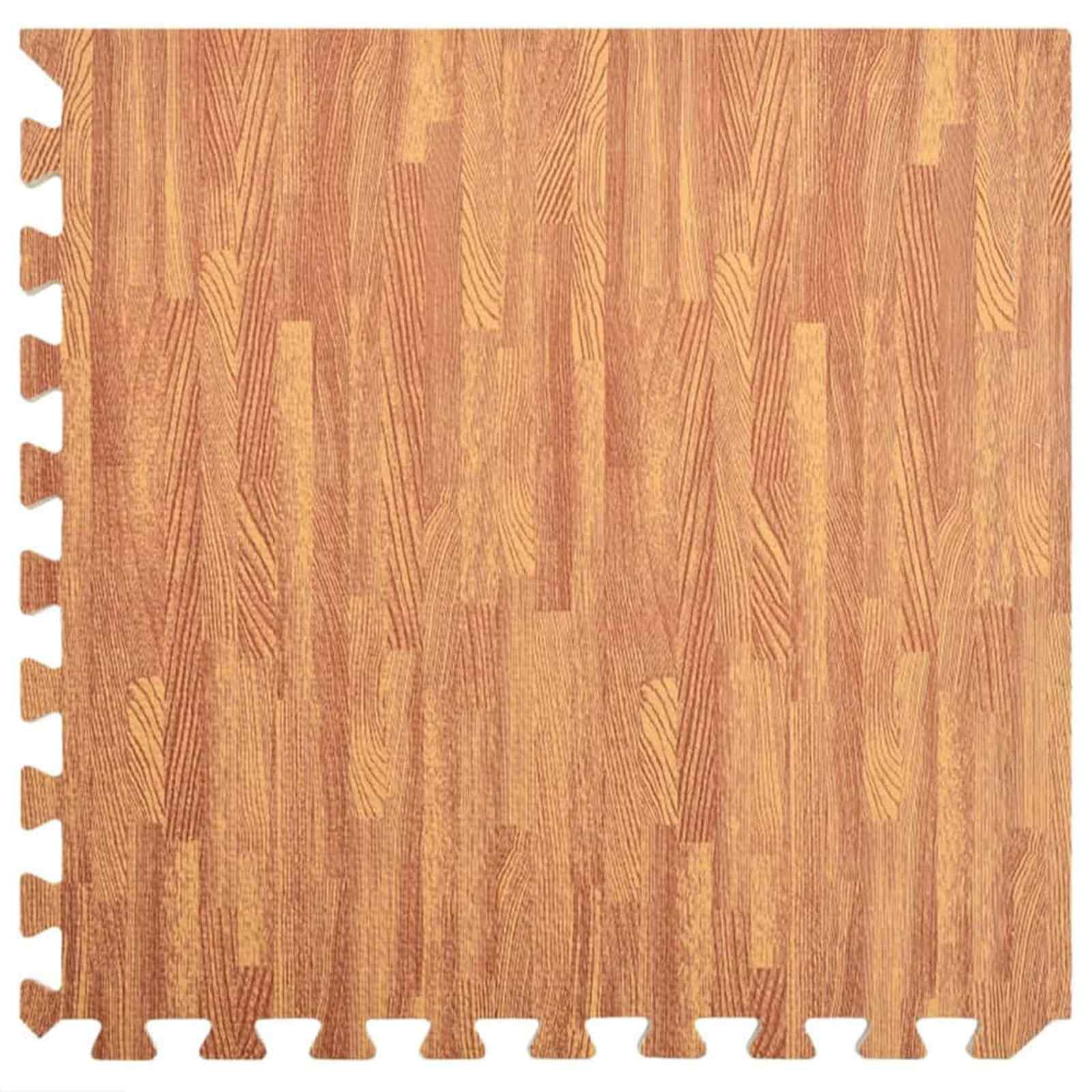 vidaXL Pool Bodenteppich 24 pcs Holz 8,64 ㎡ EVA-Schaum