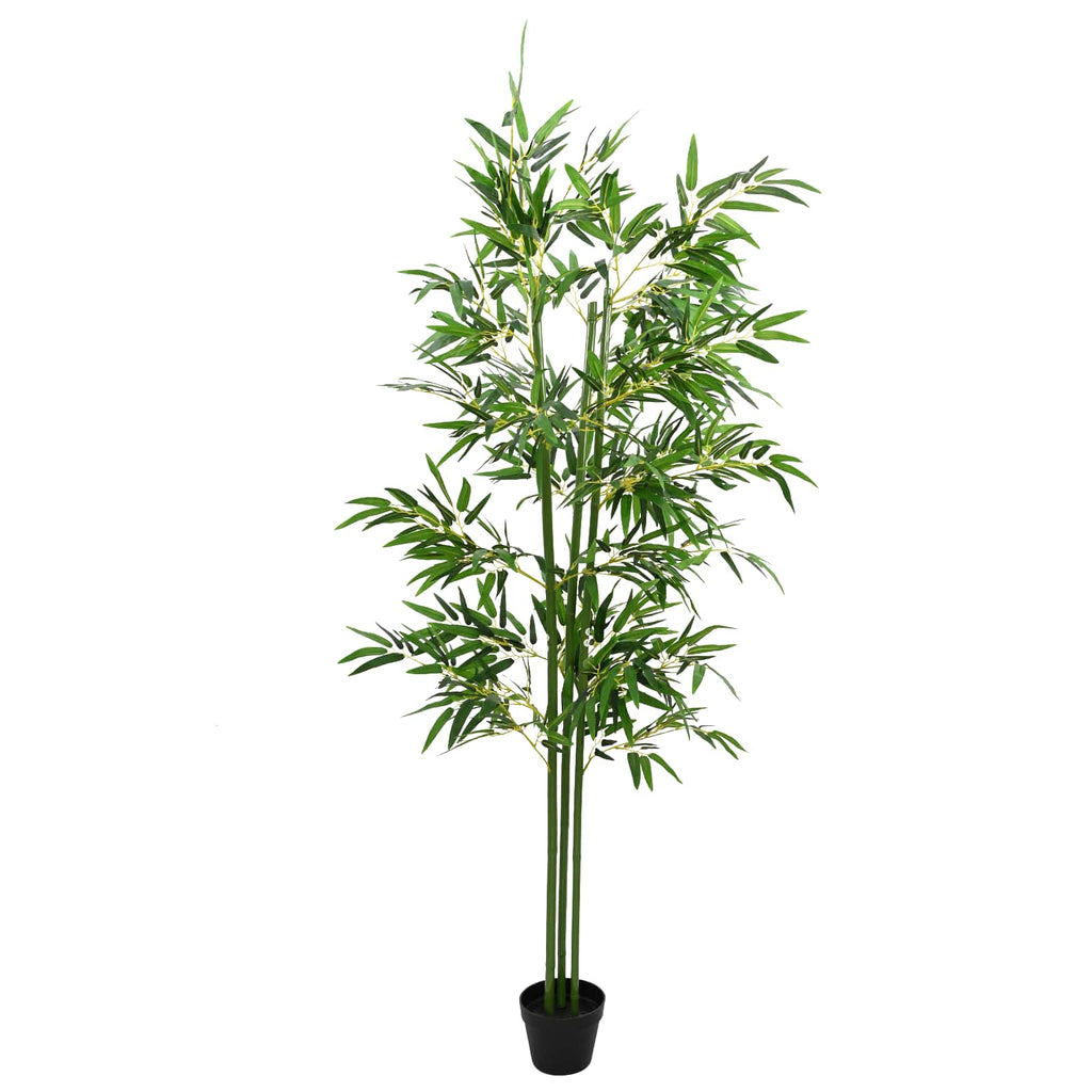 vidaXL Kunstbambusbaum 2 pcs Grün 60 x 18 x 190 cm Stoff und Bambus