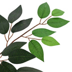 vidaXL Künstliche Ficus-Pflanze Grün 85 x 18 x 160 cm Stoff und Holz