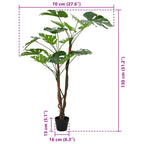 vidaXL Künstliche Monstera Pflanze Grün 70 x 16 x 130 cm