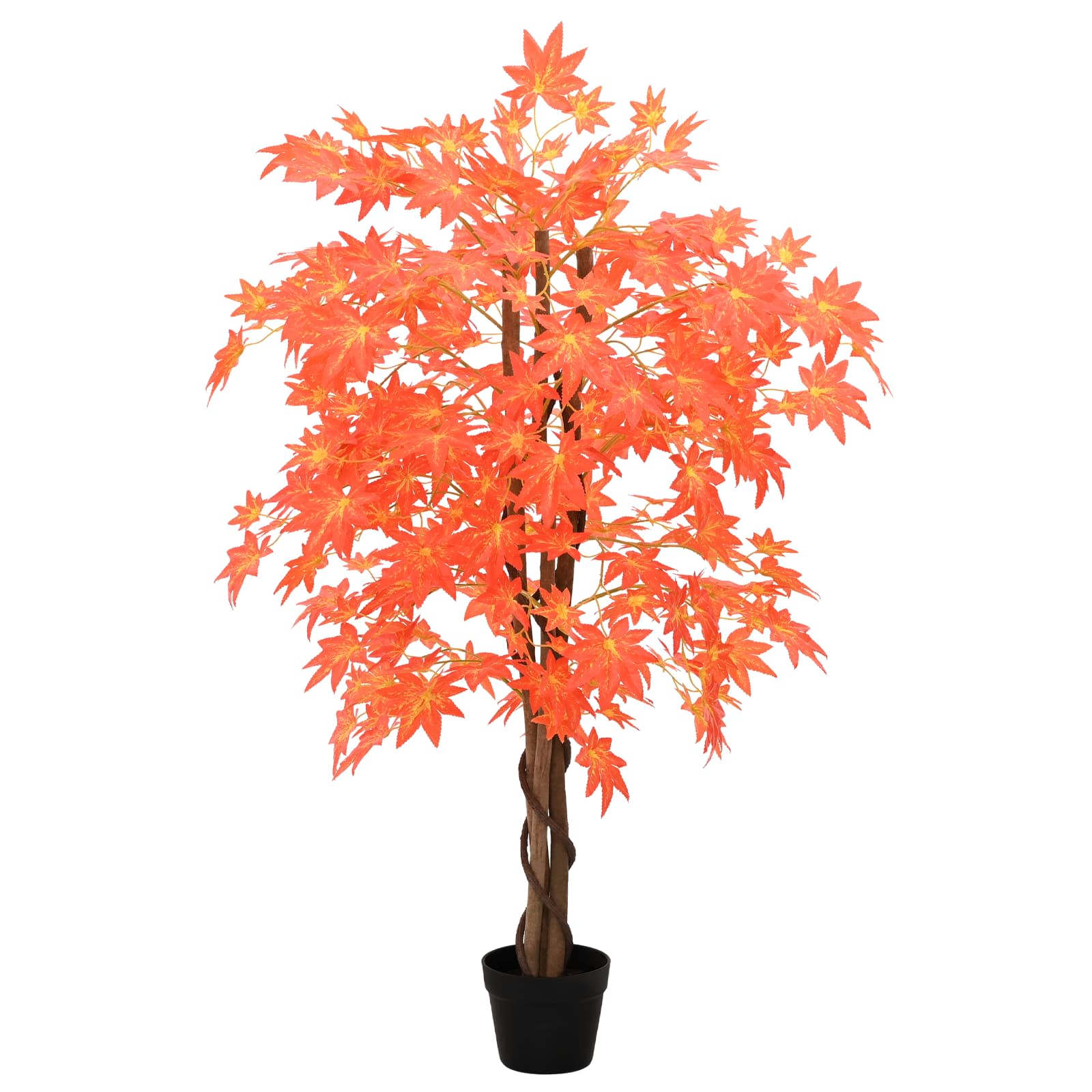 vidaXL Künstlicher Ahornbaum Rot 80 x 16 x 120 cm Stoff und Holz