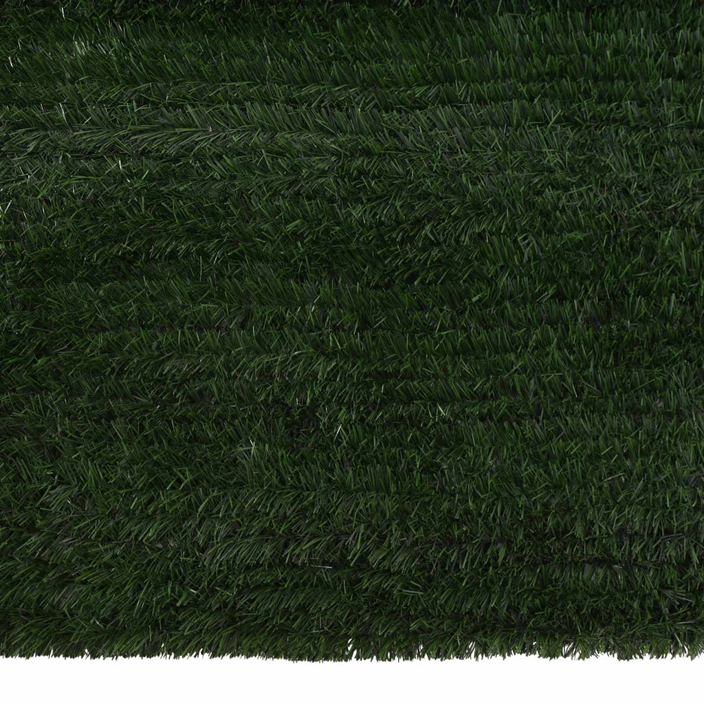 vidaXL Künstlicher Zaun Dunkelgrün 1 x 4 m PVC und Stahl