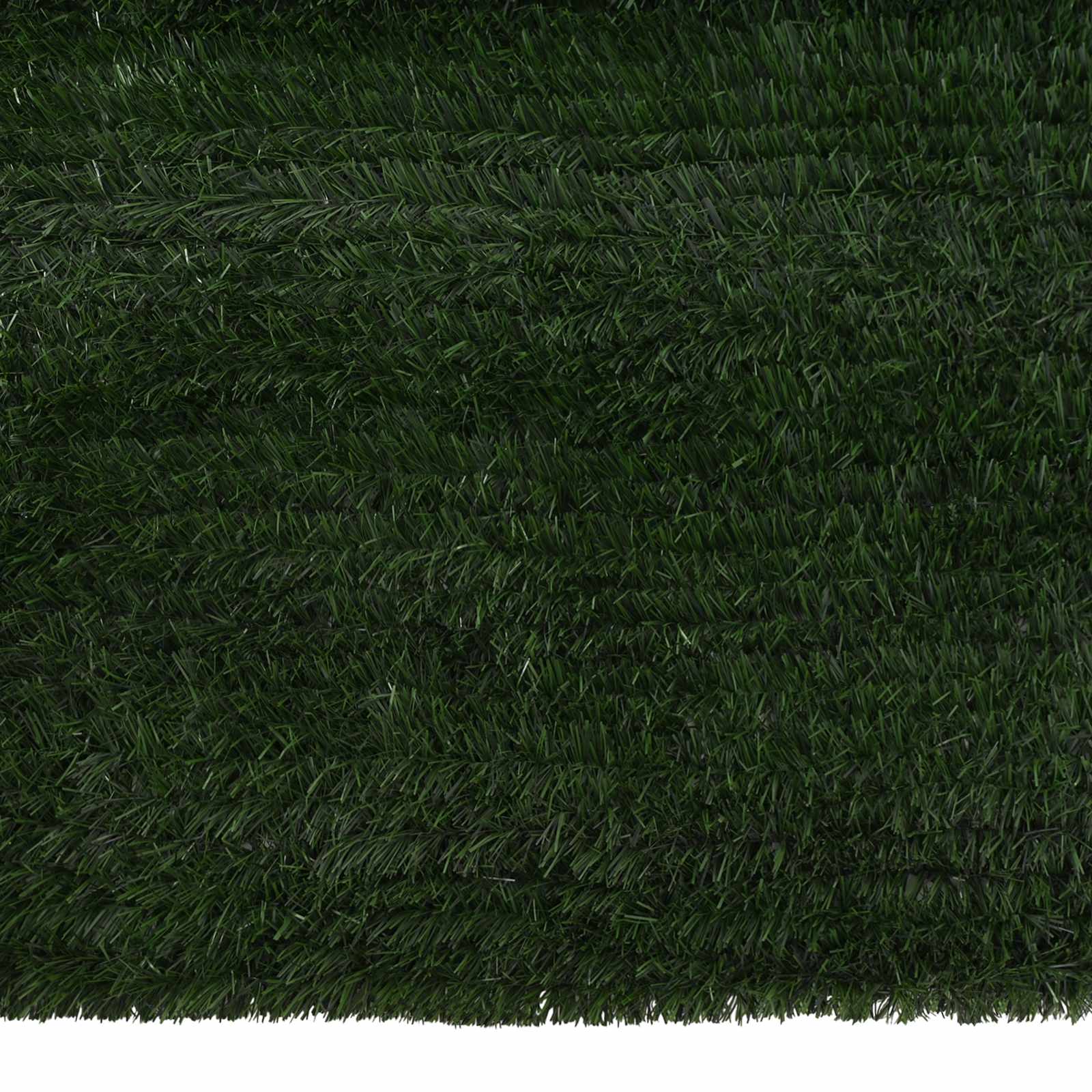 vidaXL Künstlicher Zaun Dunkelgrün 1 x 4 m PVC und Stahl