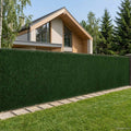 vidaXL Künstlicher Zaun Dunkelgrün 1 x 4 m PVC und Stahl