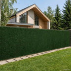 vidaXL Künstlicher Zaun Dunkelgrün 1 x 4 m PVC und Stahl