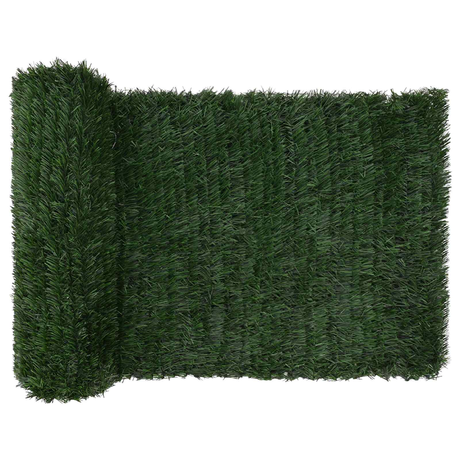 vidaXL Künstlicher Zaun Dunkelgrün 1 x 4 m PVC und Stahl