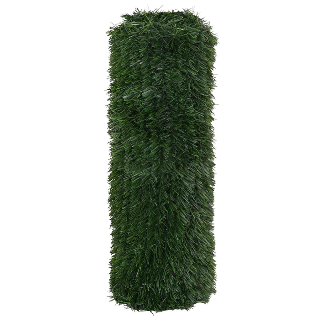 vidaXL Künstlicher Zaun Dunkelgrün 1 x 4 m PVC und Stahl