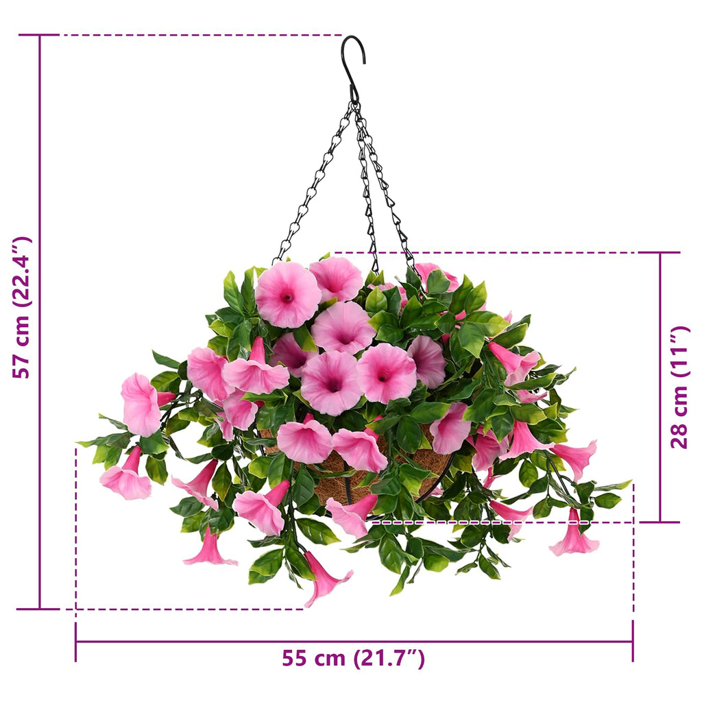 vidaXL Künstliche Blumen Rosa 55 x 50 x 57 cm PE und Stahl