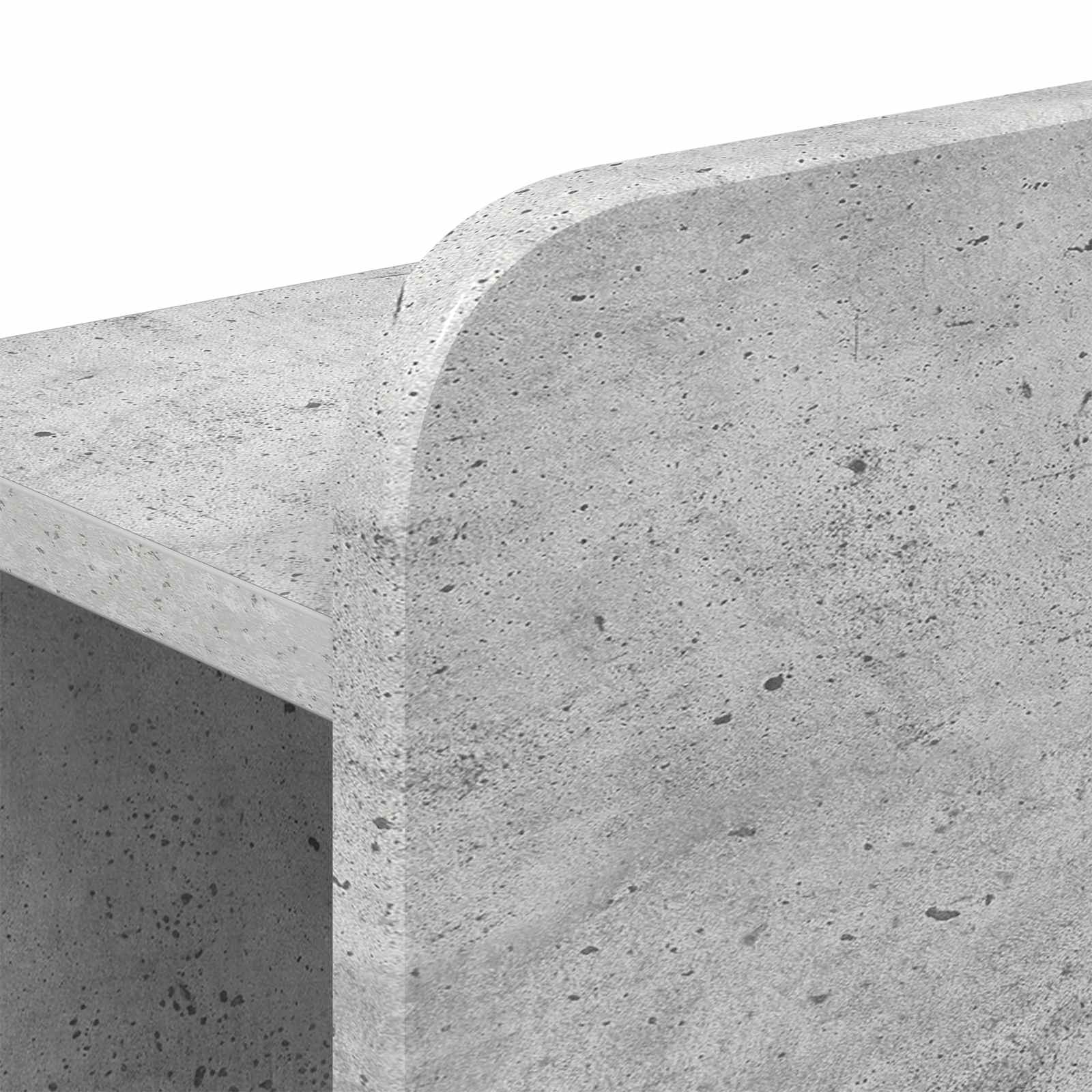 vidaXL Bettgestell mit Stauraum Betongrau 75 x 190 cm Holzwerkstoff