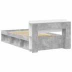 vidaXL Bettgestell mit Stauraum Betongrau 75 x 190 cm Holzwerkstoff