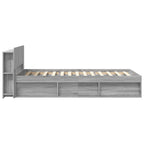 vidaXL Bettgestell mit Stauraum Grau Sonoma 75 x 190 cm Holzwerkstoff