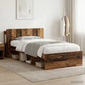 vidaXL Bettgestell mit Stauraum Altholz 75 x 190 cm Holzwerkstoff