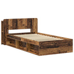 vidaXL Bettgestell mit Stauraum Altholz 75 x 190 cm Holzwerkstoff