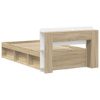 vidaXL Bettgestell mit Stauraum Sonoma-Eiche 75 x 190 cm Holzwerkstoff
