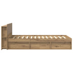 vidaXL Bettgestell mit Stauraum Artisan-Eiche 100 x 200 cm
