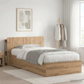 vidaXL Bettgestell mit Stauraum Artisan-Eiche 100 x 200 cm
