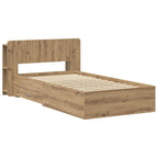 vidaXL Bettgestell mit Stauraum Artisan-Eiche 100 x 200 cm