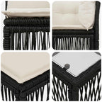 vidaXL Gartensofa-set 6 pcs Schwarz Poly-Rattan