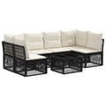 vidaXL Gartensofa-set 7 pcs Schwarz Poly-Rattan