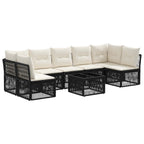 vidaXL Gartensofa-set 8 pcs Schwarz Poly-Rattan