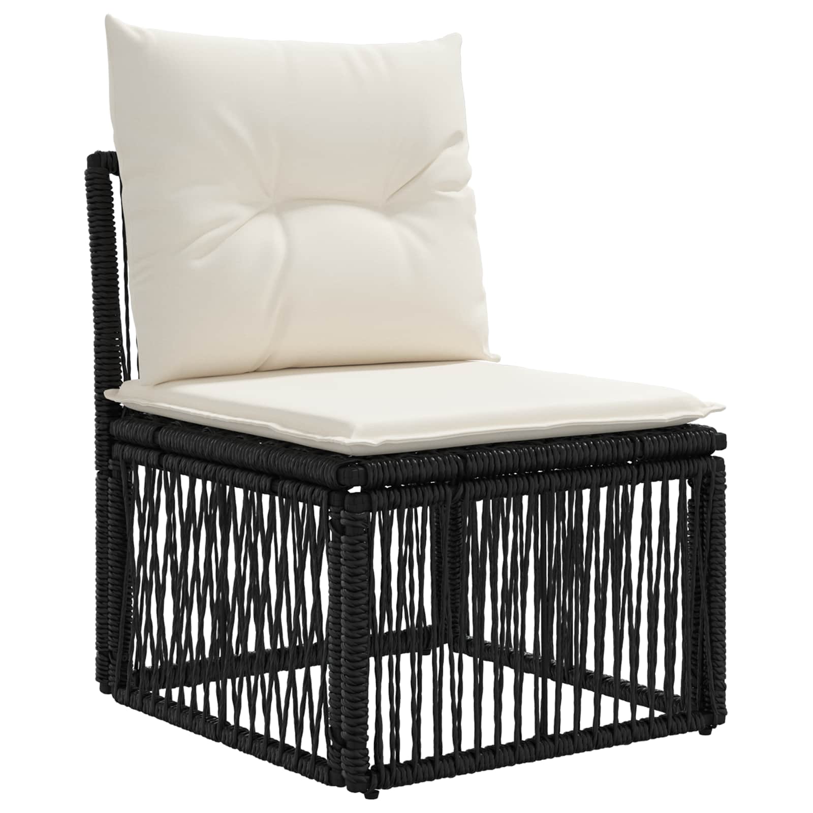 vidaXL Gartensofa-set 8 pcs Schwarz Poly-Rattan