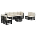 vidaXL Gartensofa-set 9 pcs Schwarz Poly-Rattan
